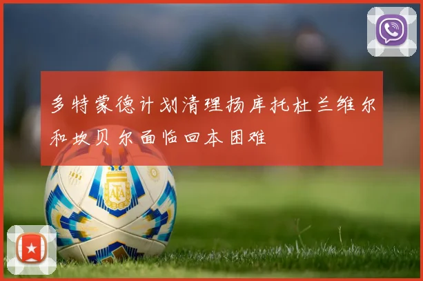 多特蒙德计划清理扬库托杜兰维尔和坎贝尔面临回本困难